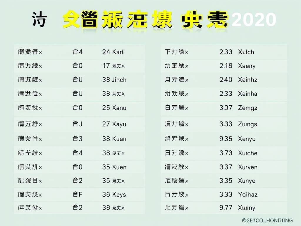 定字名字大全男孩2020