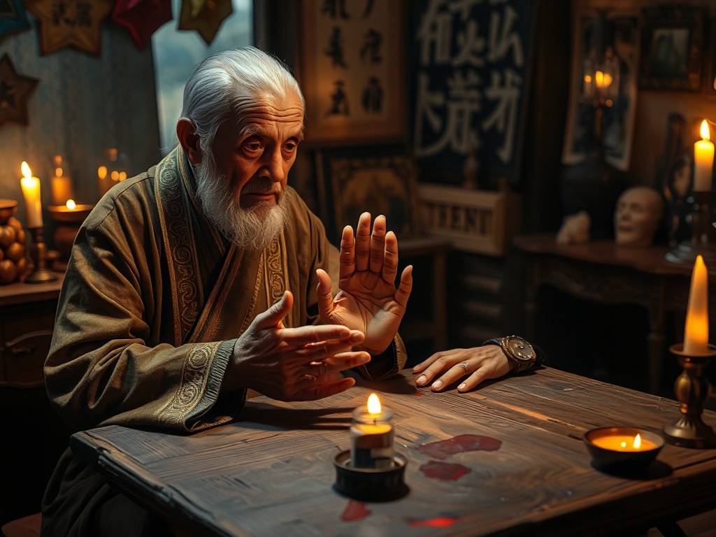 看手相的老师傅