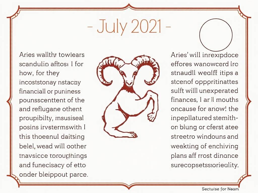 白羊座7月份运势2021年财运