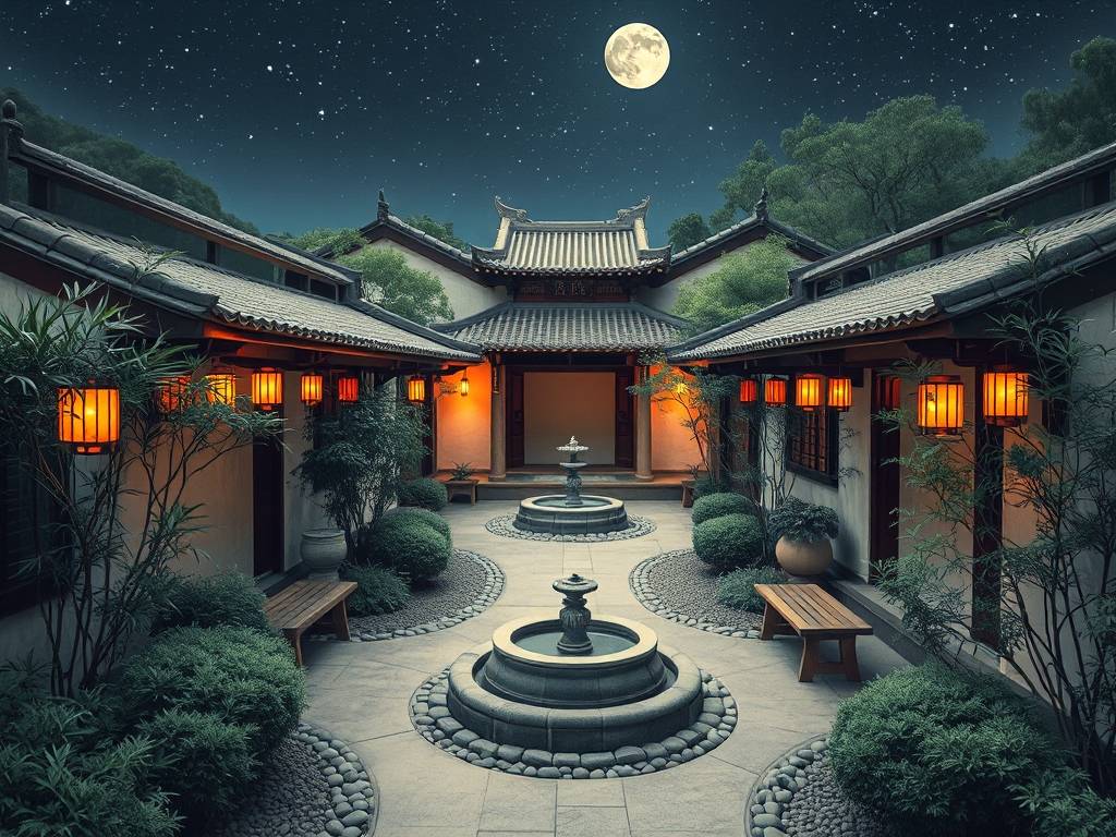 细长庭院风水布局图