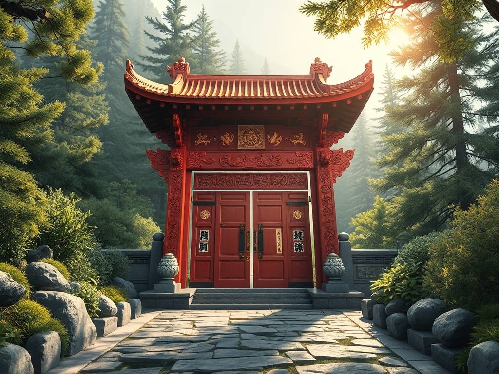 山庄大门风水布局图