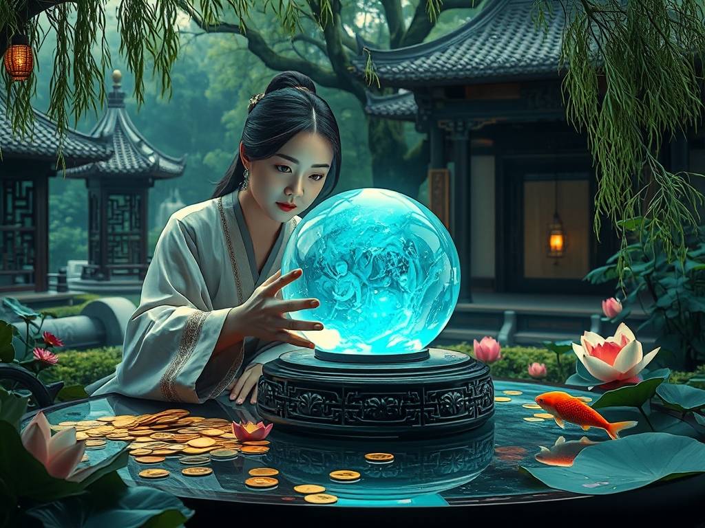 绿水晶风水招财图片