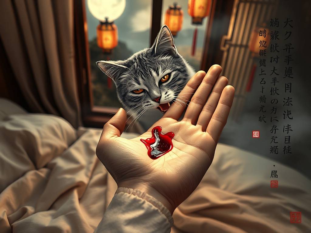 梦见被猫咬到手出血周公解梦