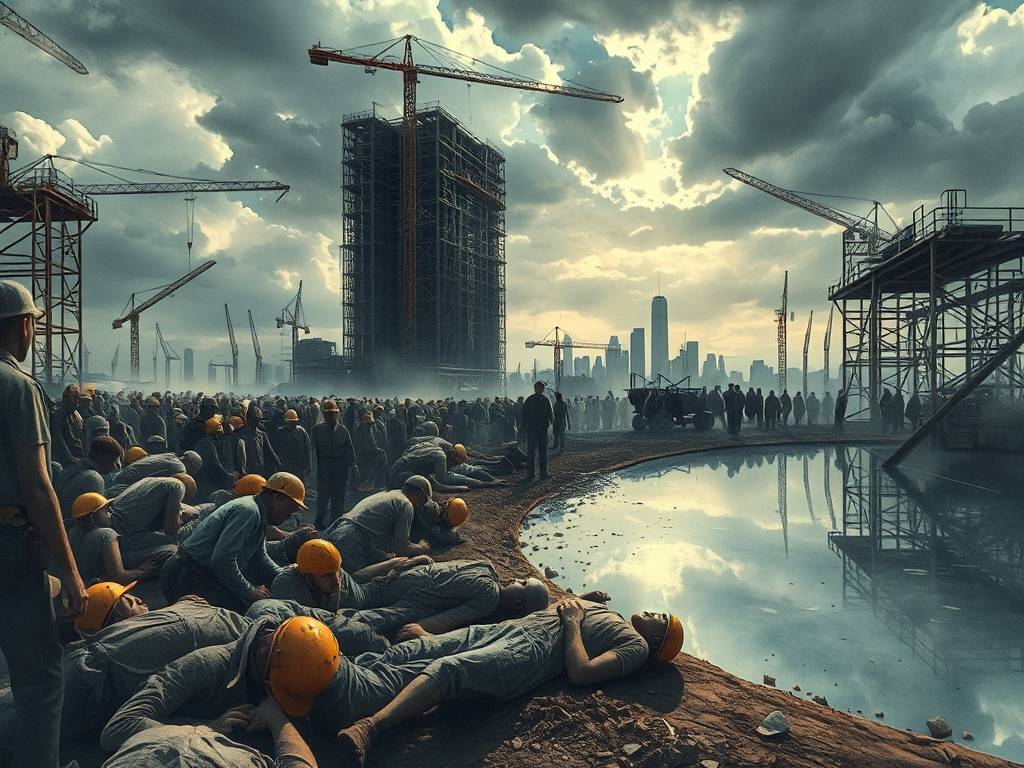 梦见工地上死了很多人