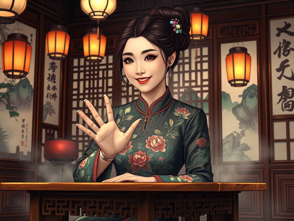 看手相算命图解川字掌的女人