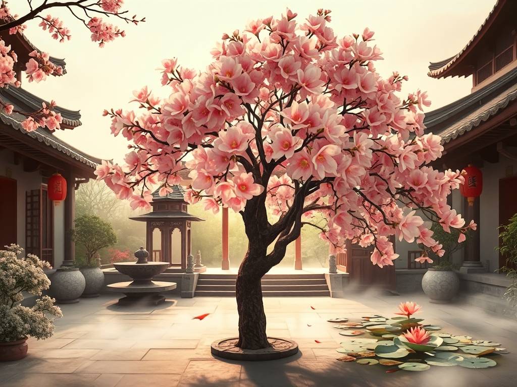 桃树对着大门风水好吗