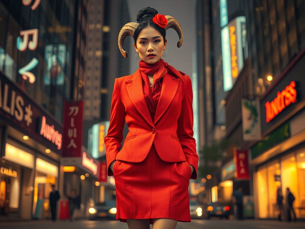 白羊座穿衣优雅时尚图片