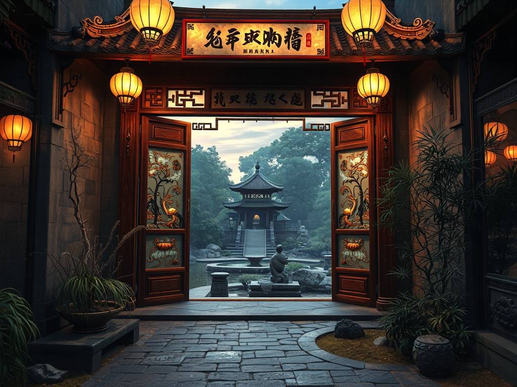 茶馆门口装修效果图