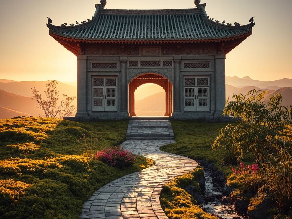 梦见古建筑物很美的风景