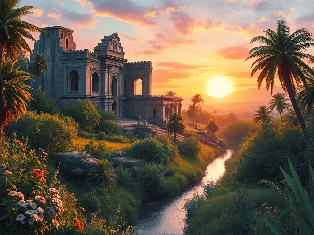 梦见古建筑物很美的风景