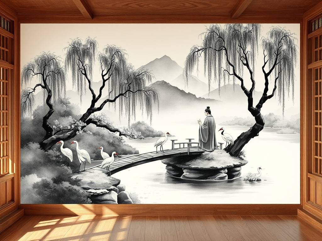 中式书房适合挂的画