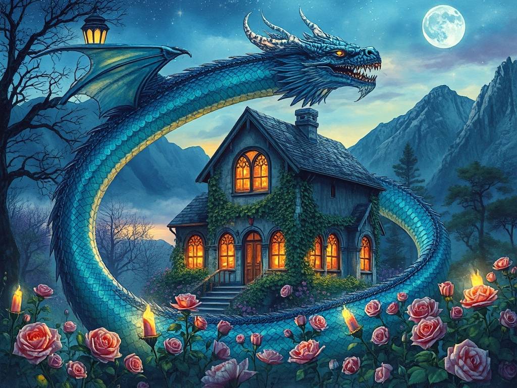 梦见看到龙在房子上围绕着