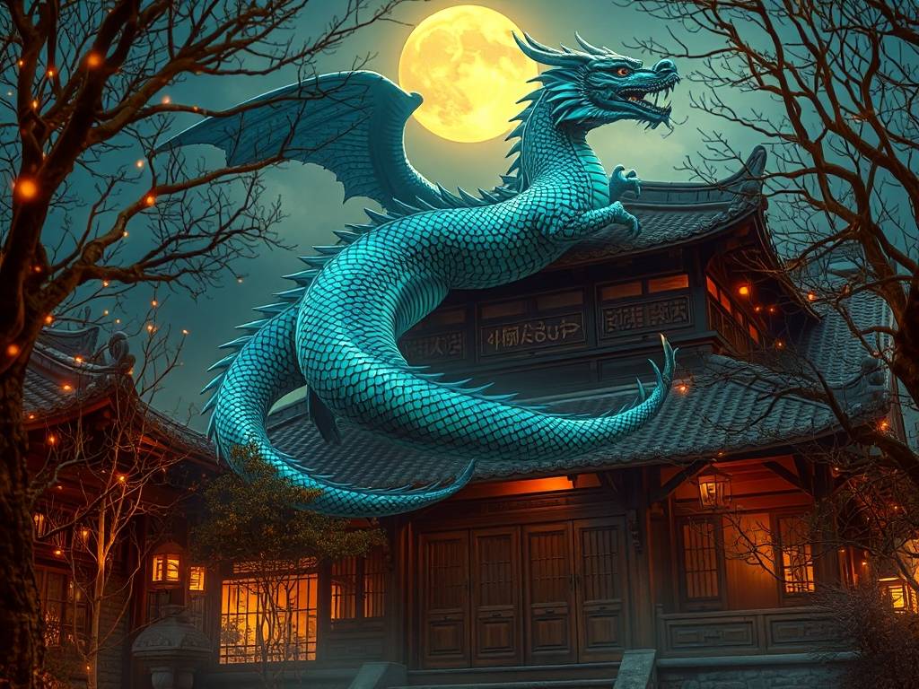 梦见看到龙在房子上围绕着