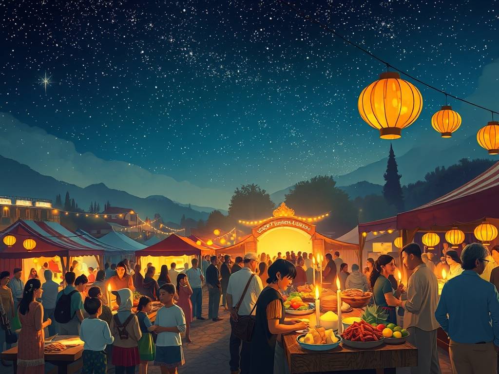 包含梦见星空灯光美食文化节的词条