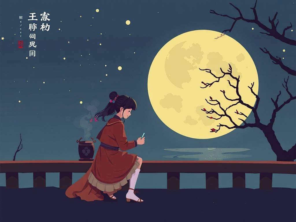 月下看美女是什么意思