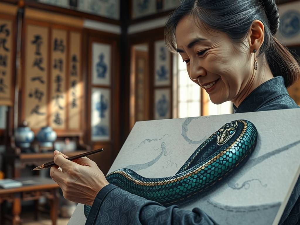 关于属蛇画家画蛇视频的信息