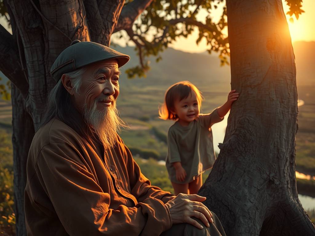 老父亲看孩子的眼神