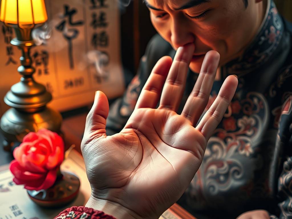 成功线与财运线相交