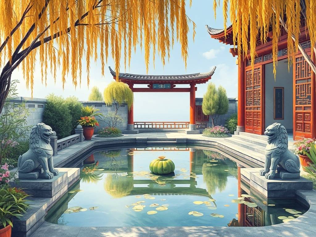 庭院水池风水方位图解