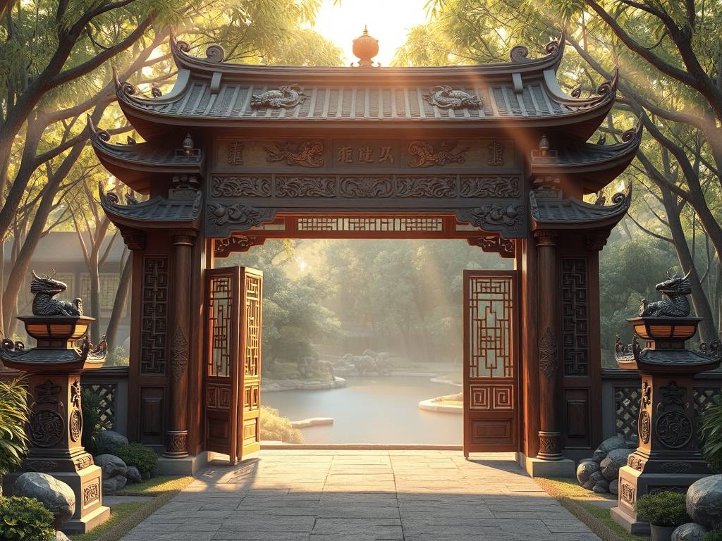 机关大门风水布局图