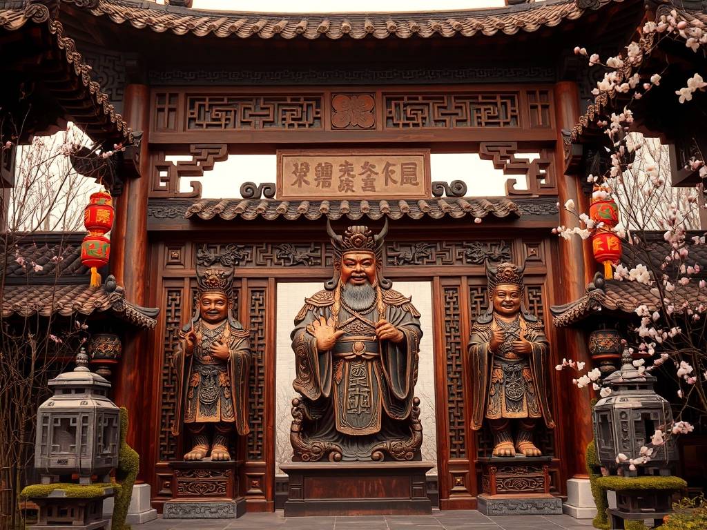 玄关风水门神图片大全
