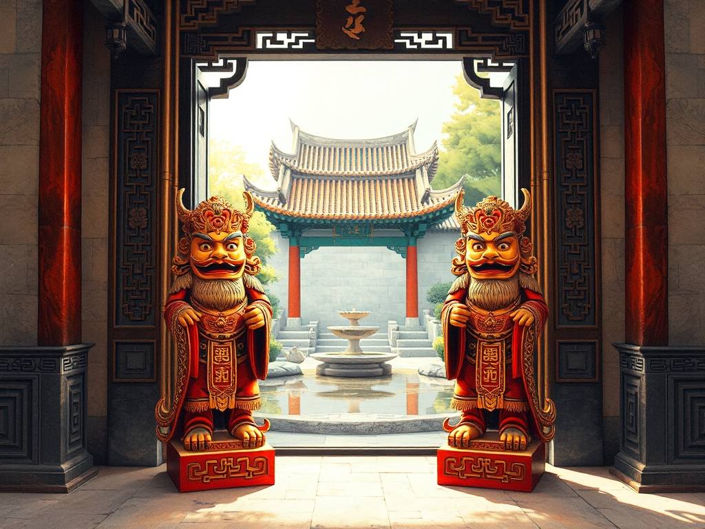 玄关风水门神图片大全