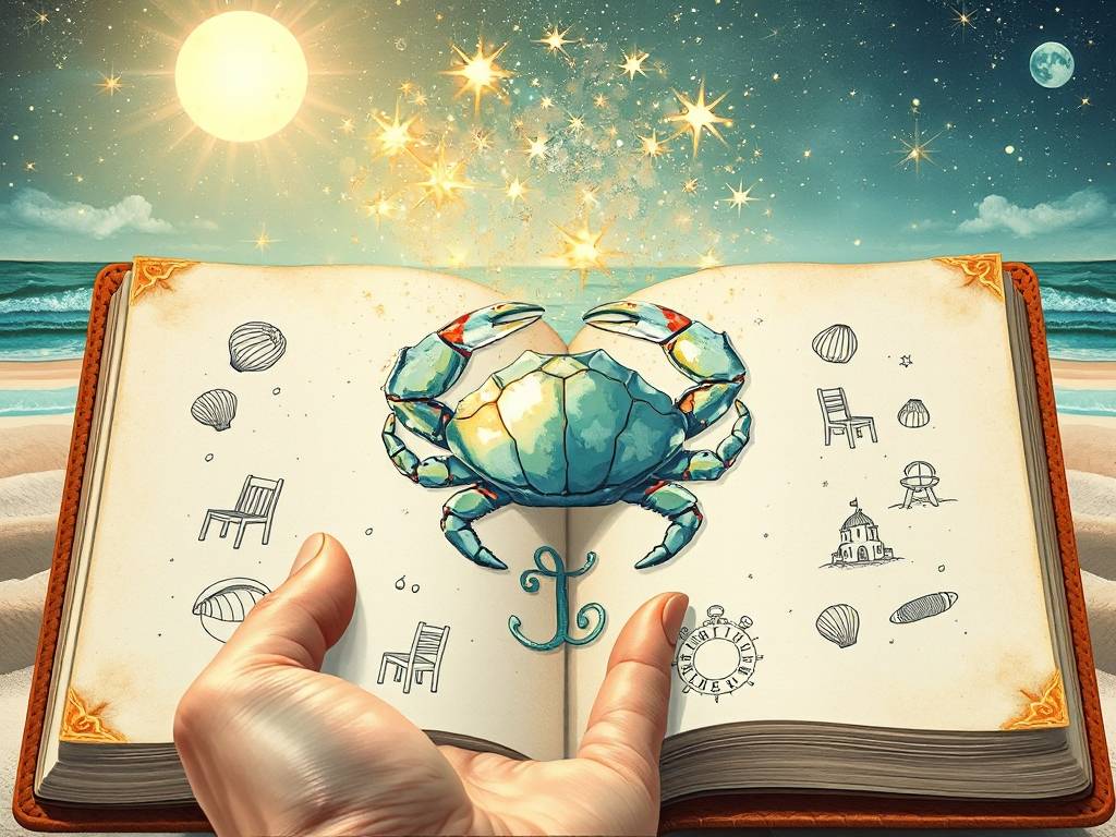 巨蟹座的漂亮的手账本