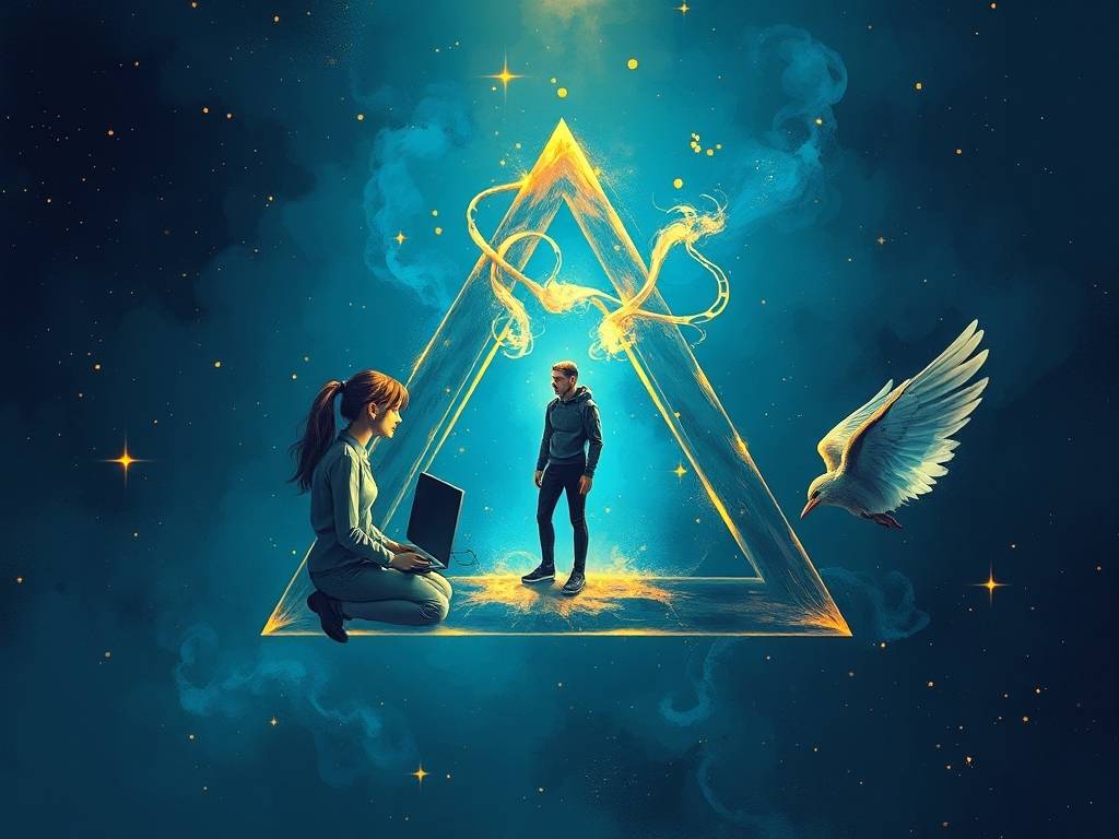 水瓶座的三方情感分析图
