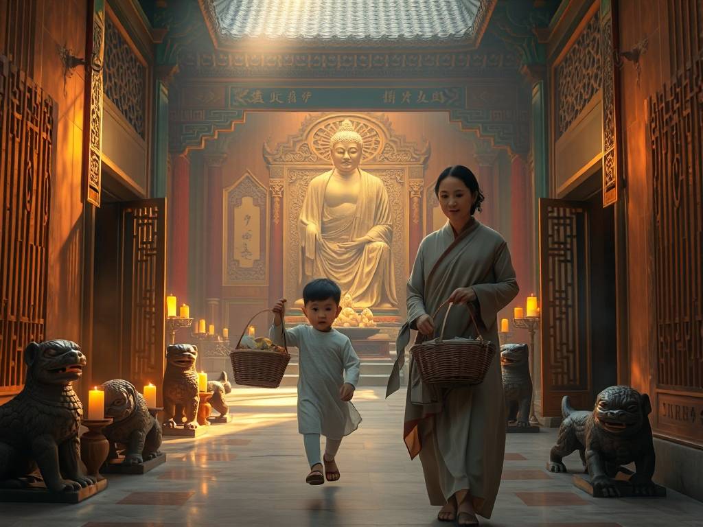 梦见妈妈带我去寺庙上香