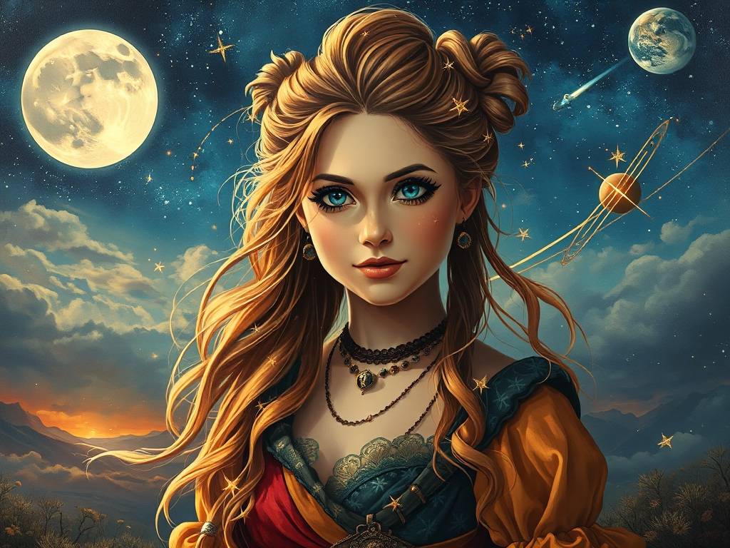 射手座女生的图画最美