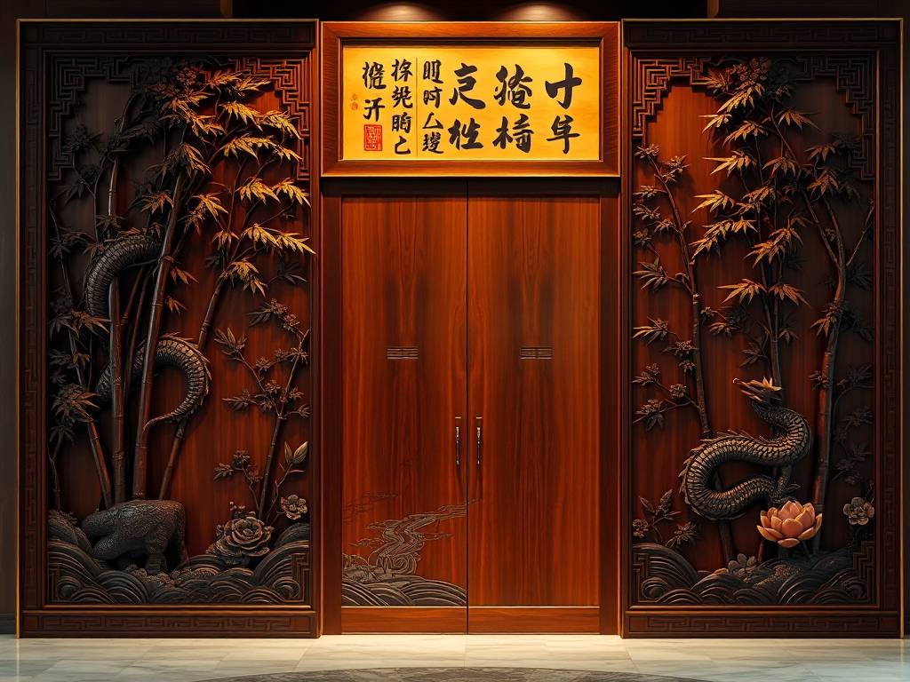 家居玄关风水屏风设计图片