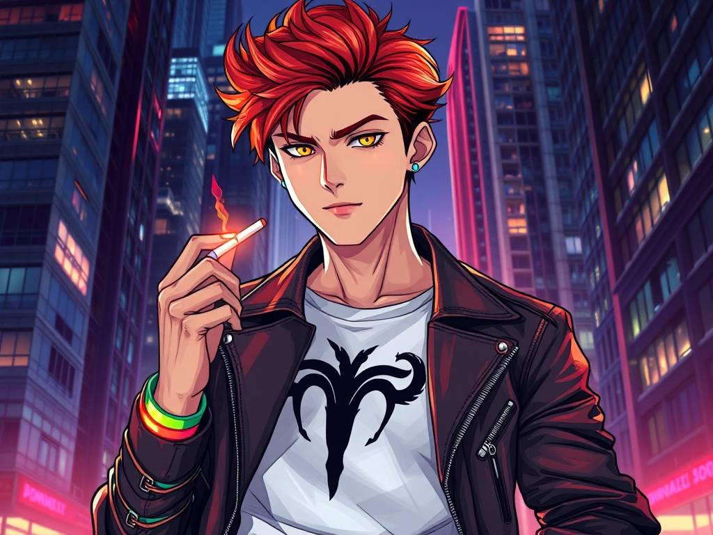 时尚男射手座头像动漫版