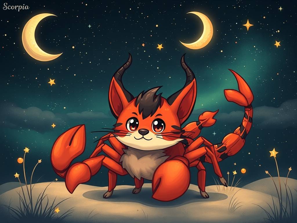 十二星座画法可爱版天蝎座