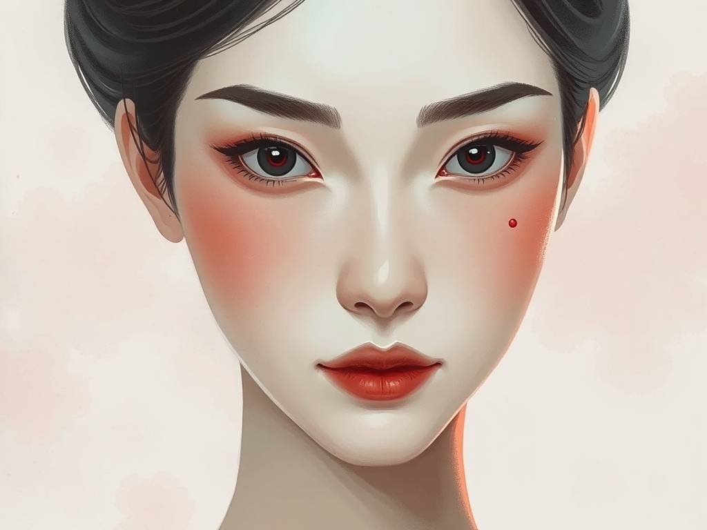 女生脸部痣相图解左右
