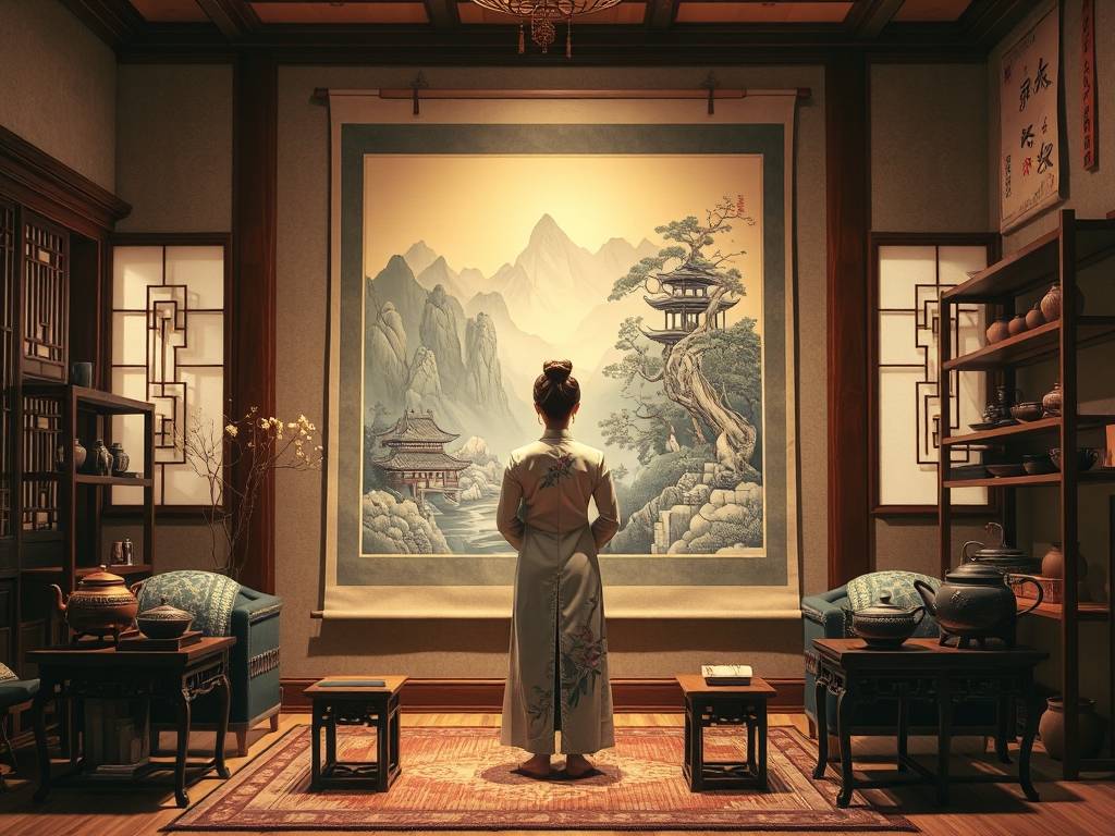 客厅背景画风水原图图片大全