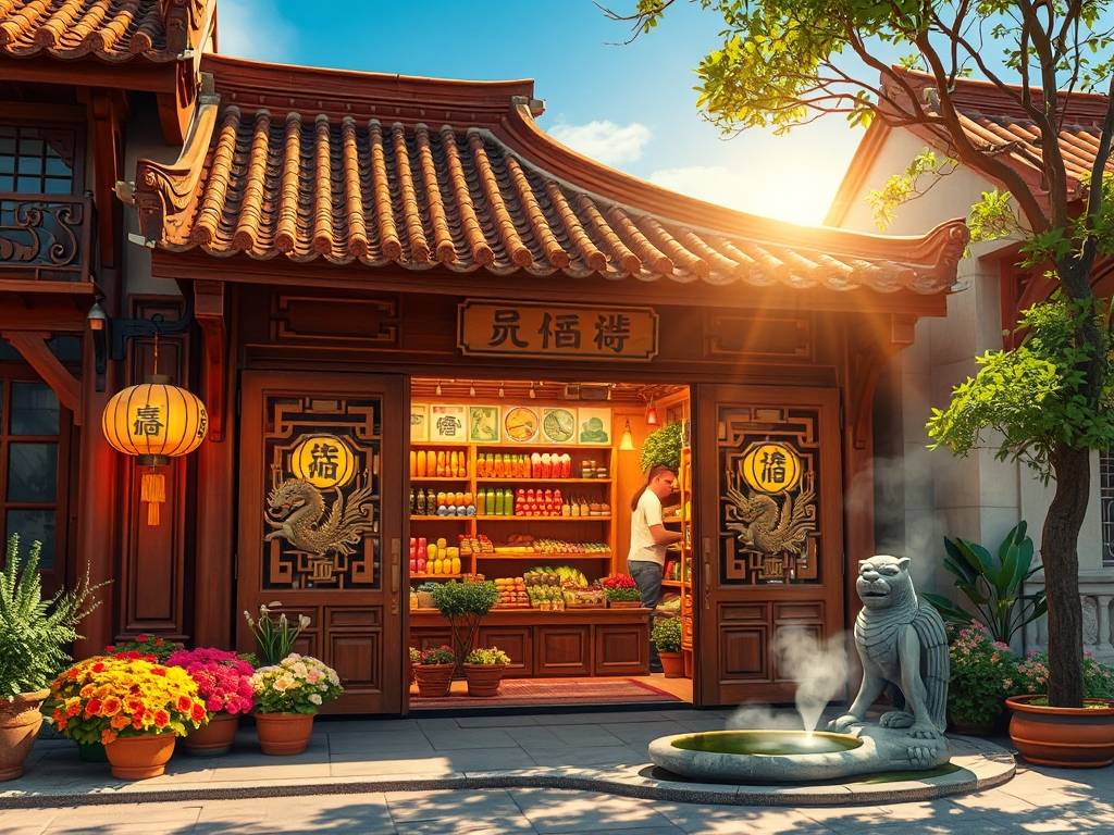 如何摆放店面好看风水图片