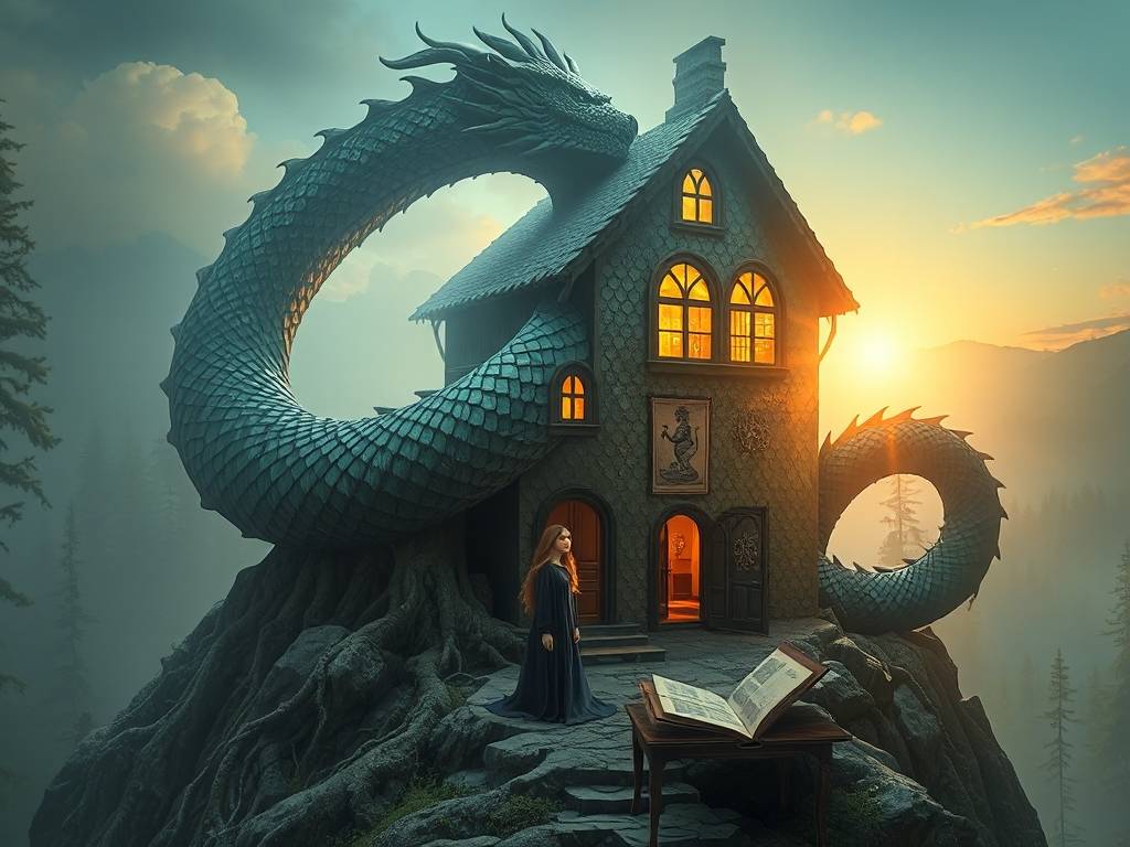 梦见有龙建筑的房子