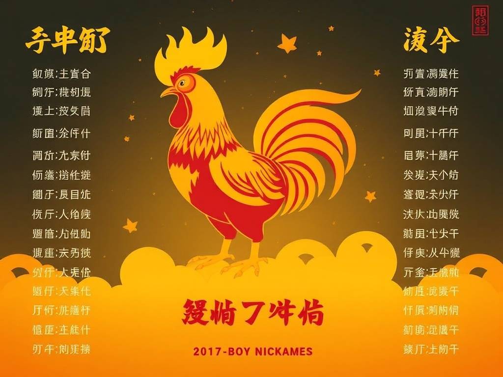 2017年鸡宝宝小名大全男