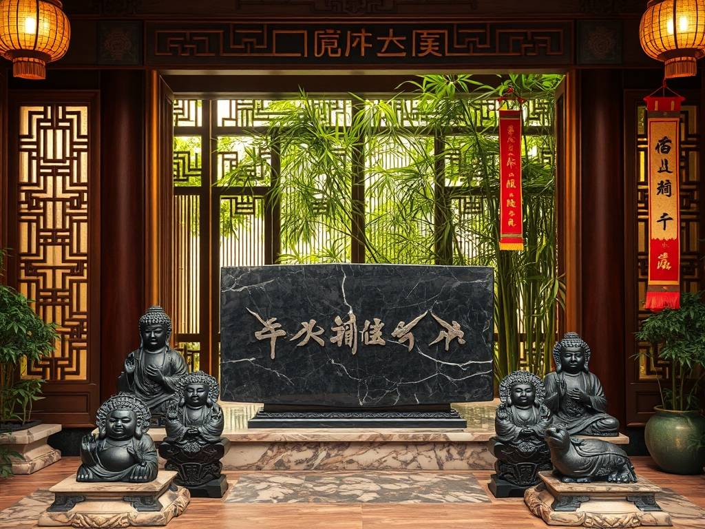 玄关石材风水摆放图片