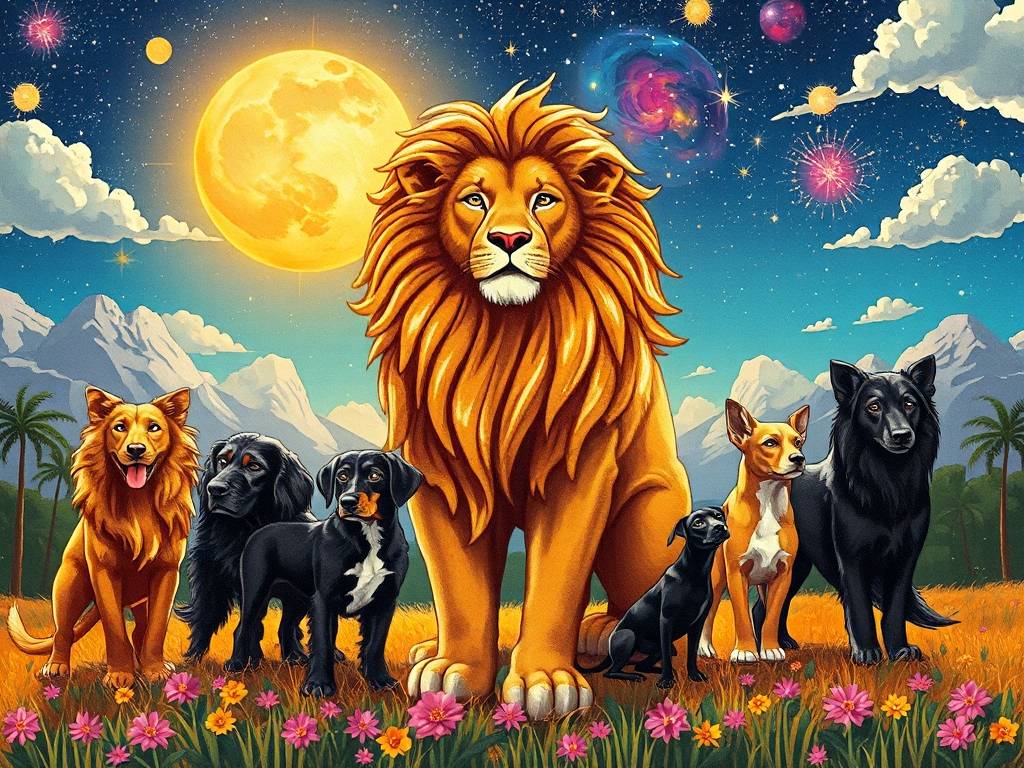 狮子座明星狗狗图片大全集