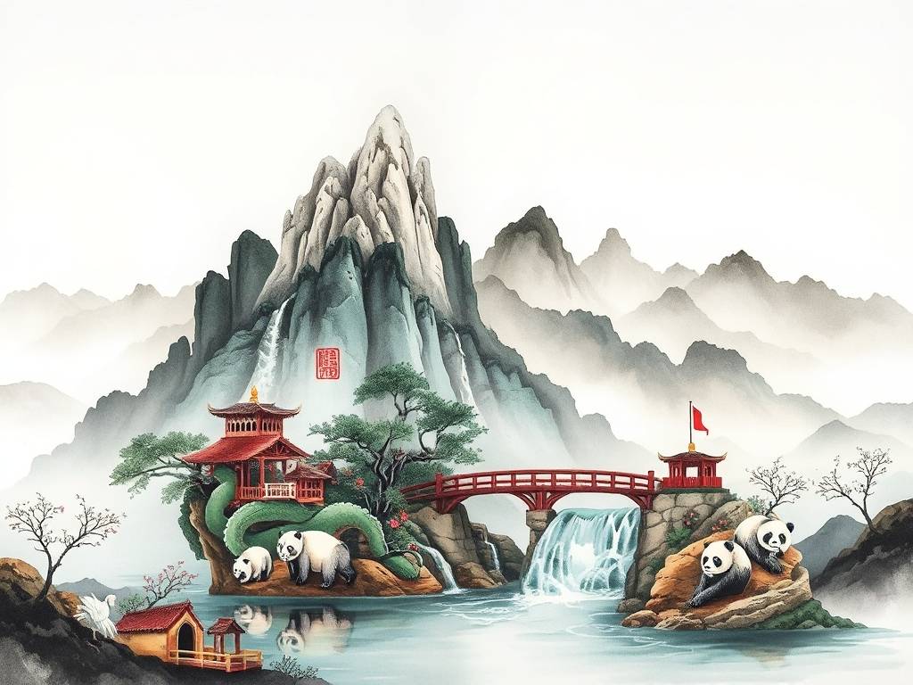 山水招财摆件风水好吗