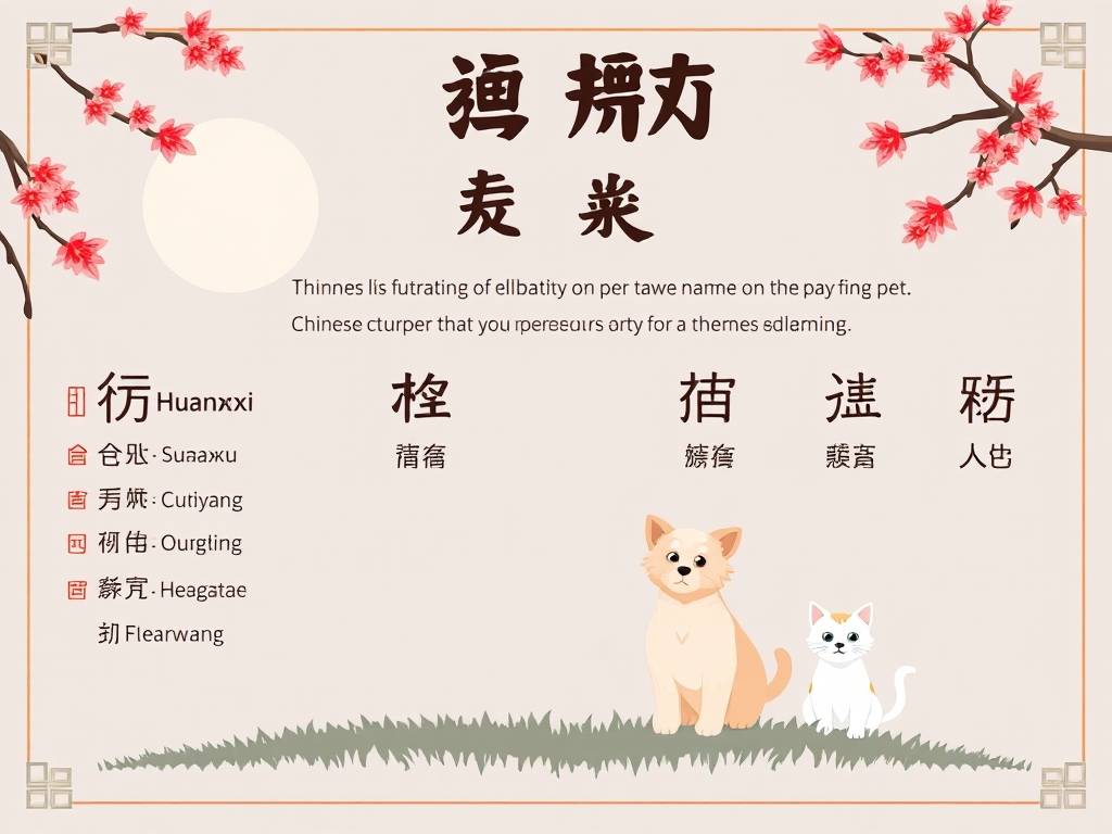 中国人宠物起名字大全