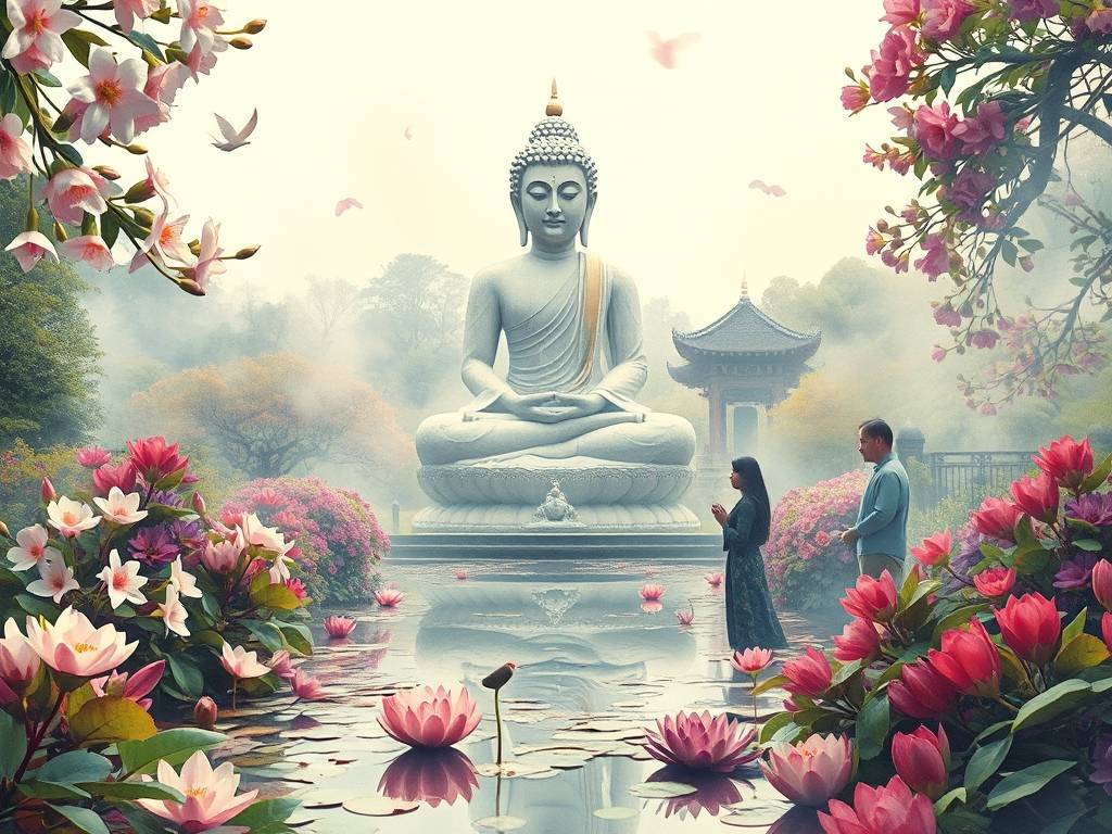 梦见佛像圣地有特别漂亮的花