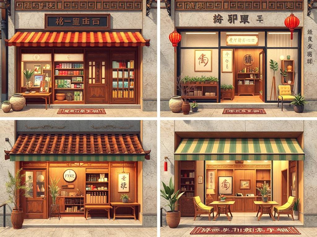 店面装修省钱风水图片大全