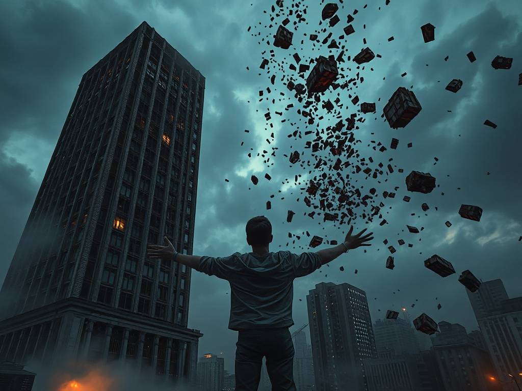 梦见高大建筑物倒塌砸向我