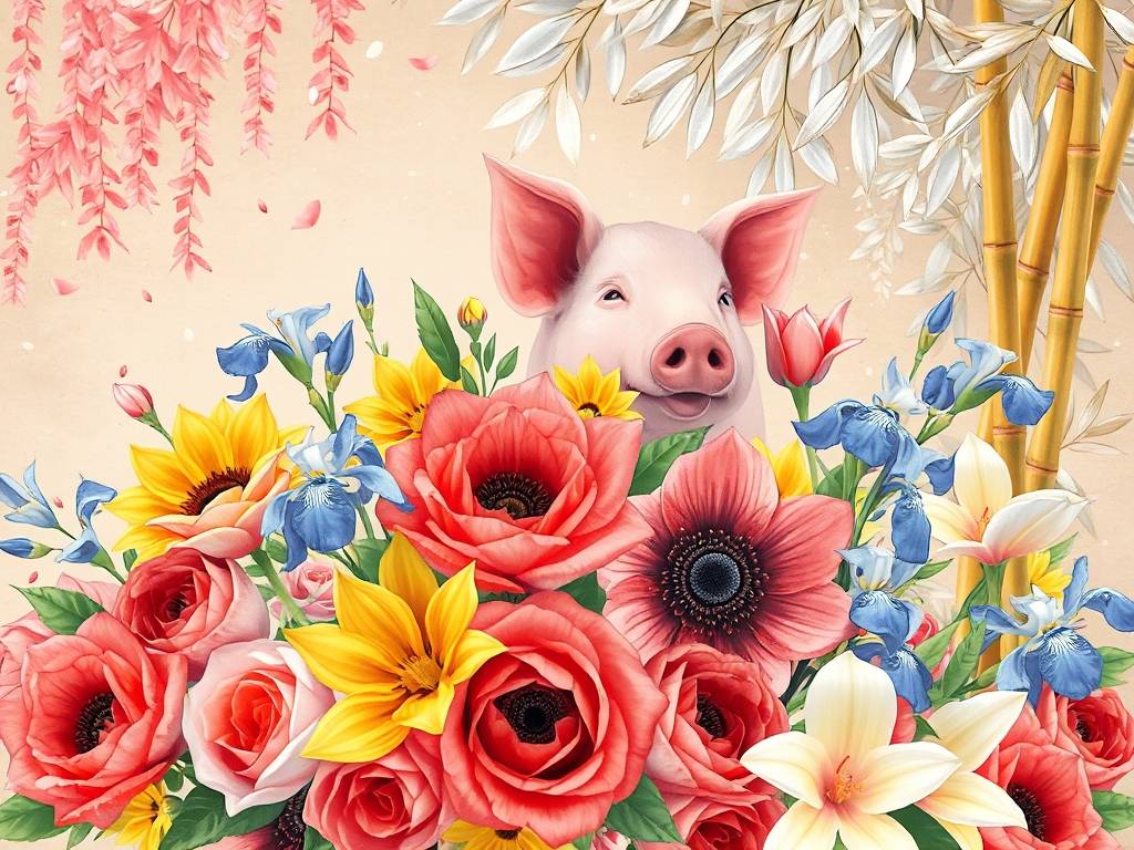 属猪的花卉