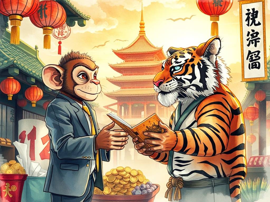 属猴和虎做生意合财吗