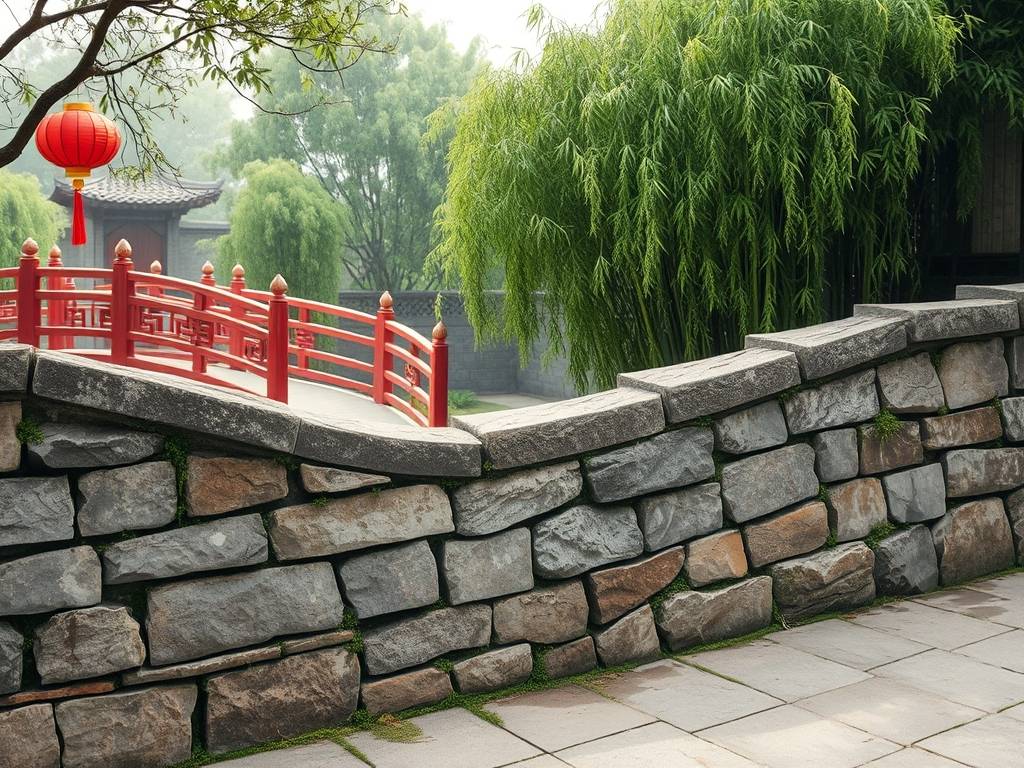 庭院风水墙颜色效果图