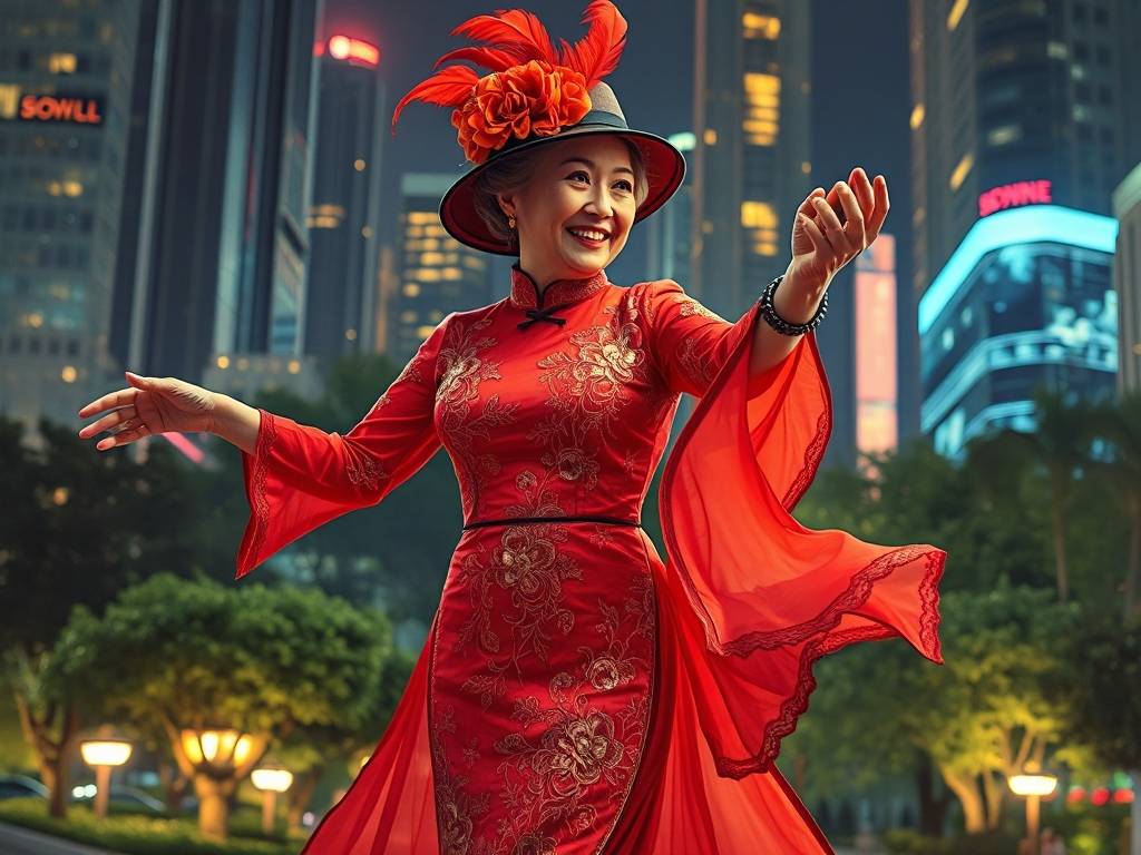 爱时尚的天蝎奶奶是跳舞的吗