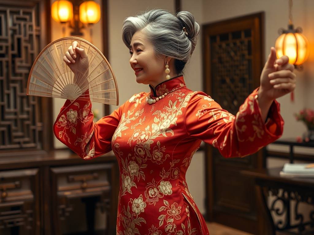 爱时尚的天蝎奶奶是跳舞的吗